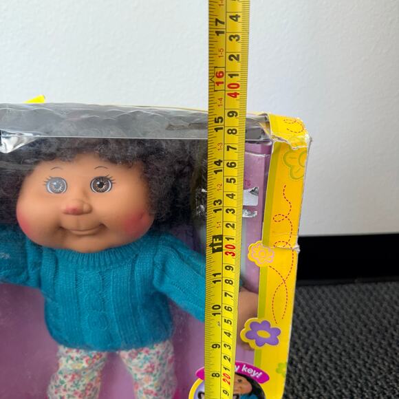 Cabbage Patch Kids Doll Adoptimals with Heartbeat Key 15" Brown Curly Hair NEW - Picture 9 of 11